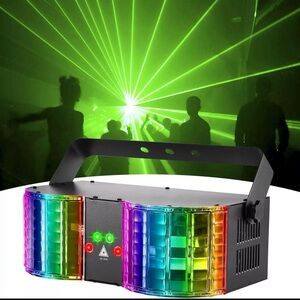 DJ Lights, 15 Modes RGBW LED 3 in 1 DJ Disco Party Lights Sound Activated Stage